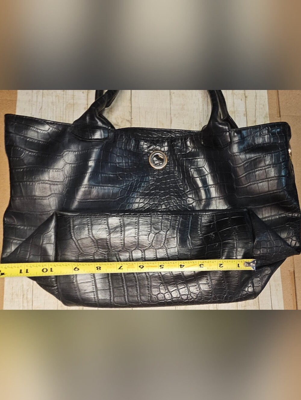 [Betty Barclay] Black Leather ♡♡ Over The Shoulder Purse - Picture 10 of 16
